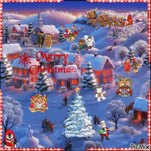 Mini Christmas Village - Free animated GIF - PicMix